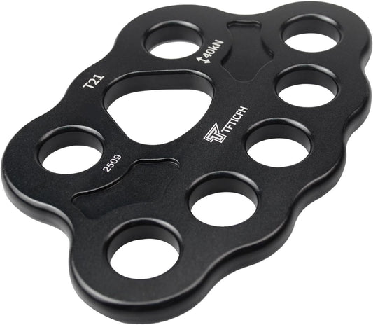 40kN Aluminum Rigging Plate 4-Hole Anchor Multiplier for Climbing Rescue Hammock