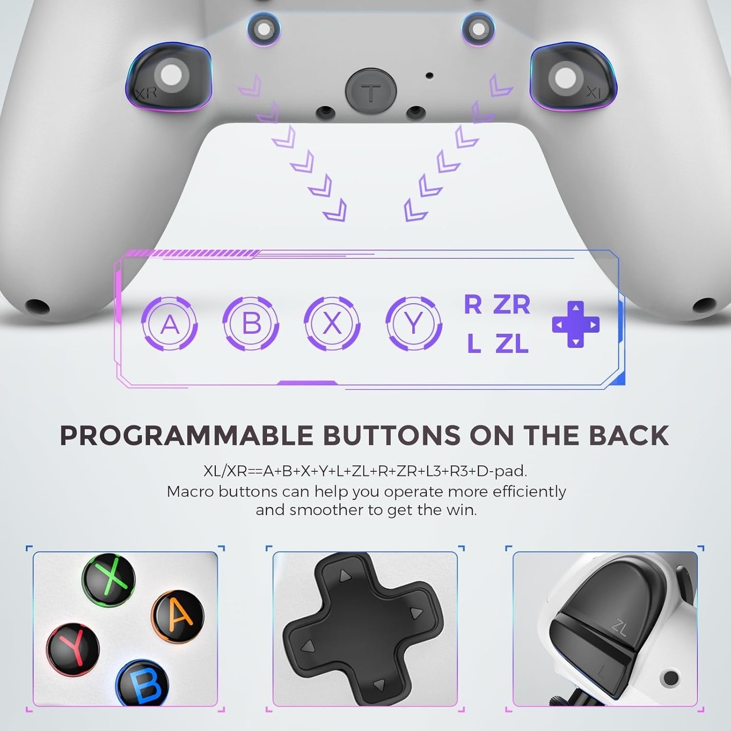 Switch Controller for Switch 2 with RGB/Turbo/Marko/Vibration/6 Axis Gyro/Wakeup