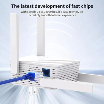 2025 WiFi Extender Signal Booster, WiFi Extender 5GHz/2.4GHz 1200Mbps WiFi Range