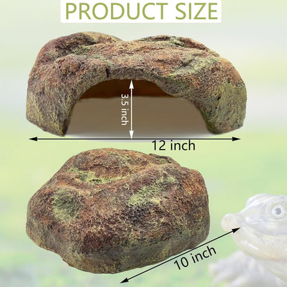 Extra Large Reptile Hide Resin Snake Hides for Ball Pythons Lizard Reddish Brown