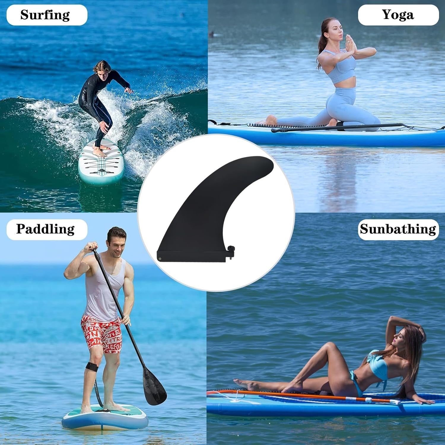 Paddleboard Fin - Easy Install, Screw-in Design, Detachable Sup Fin Replacement
