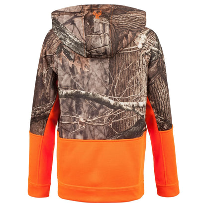 Huntworth Boys' Hidd'n Camo/Blaze Knit Jersey Hoodie Size L 14-16