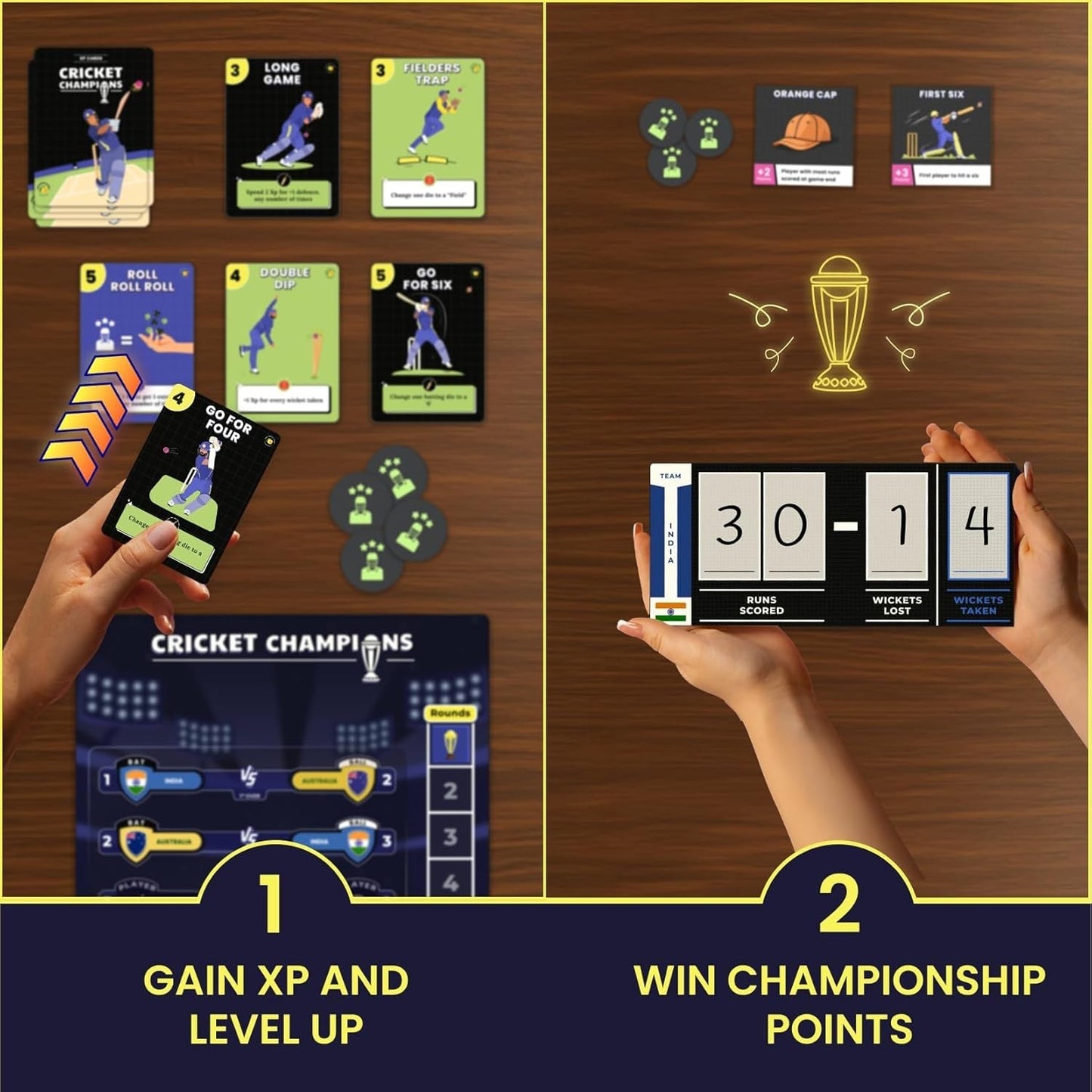 Cricket Champions Board Game – Light Strategy Dice Game 2–5 Players | Brand New