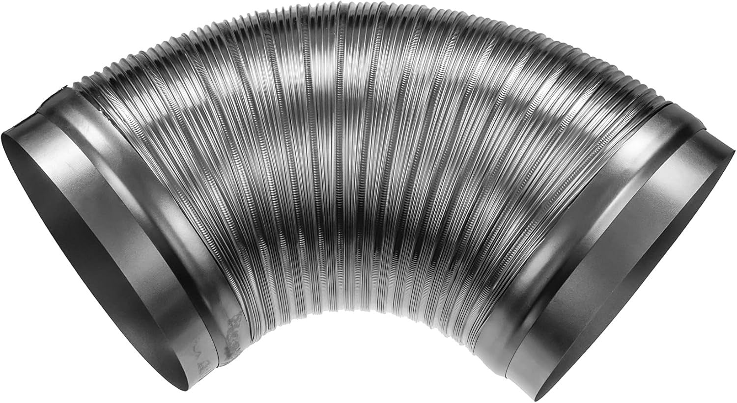 8" Flexible Aluminum Duct Connector Dryer Vent Hose w/ Steel Ends (0.82–1.64ft)