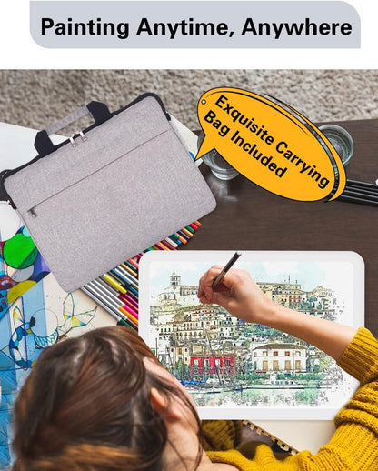 Rechargeable Large Light Board For Tracing 6 Lvl Brightness White w/ Case White