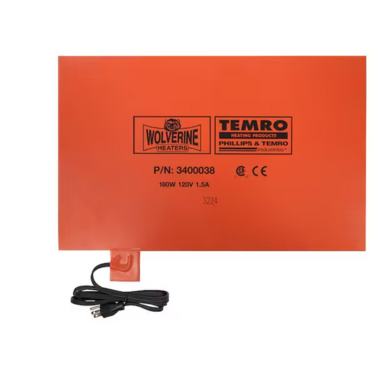 Zerostart 3400038 Battery Silicone Pad Heater 180W 120V 13"x20.5" CSA/CE