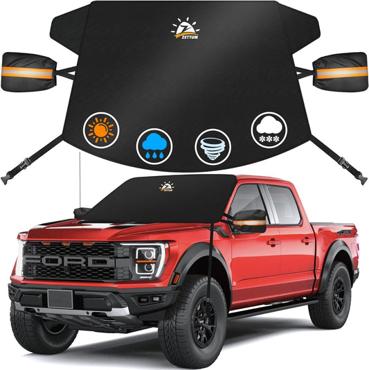 Car Windshield Cover for Ice & Snow for Most Car, Truck, SUV, and Van 70x50 Inch