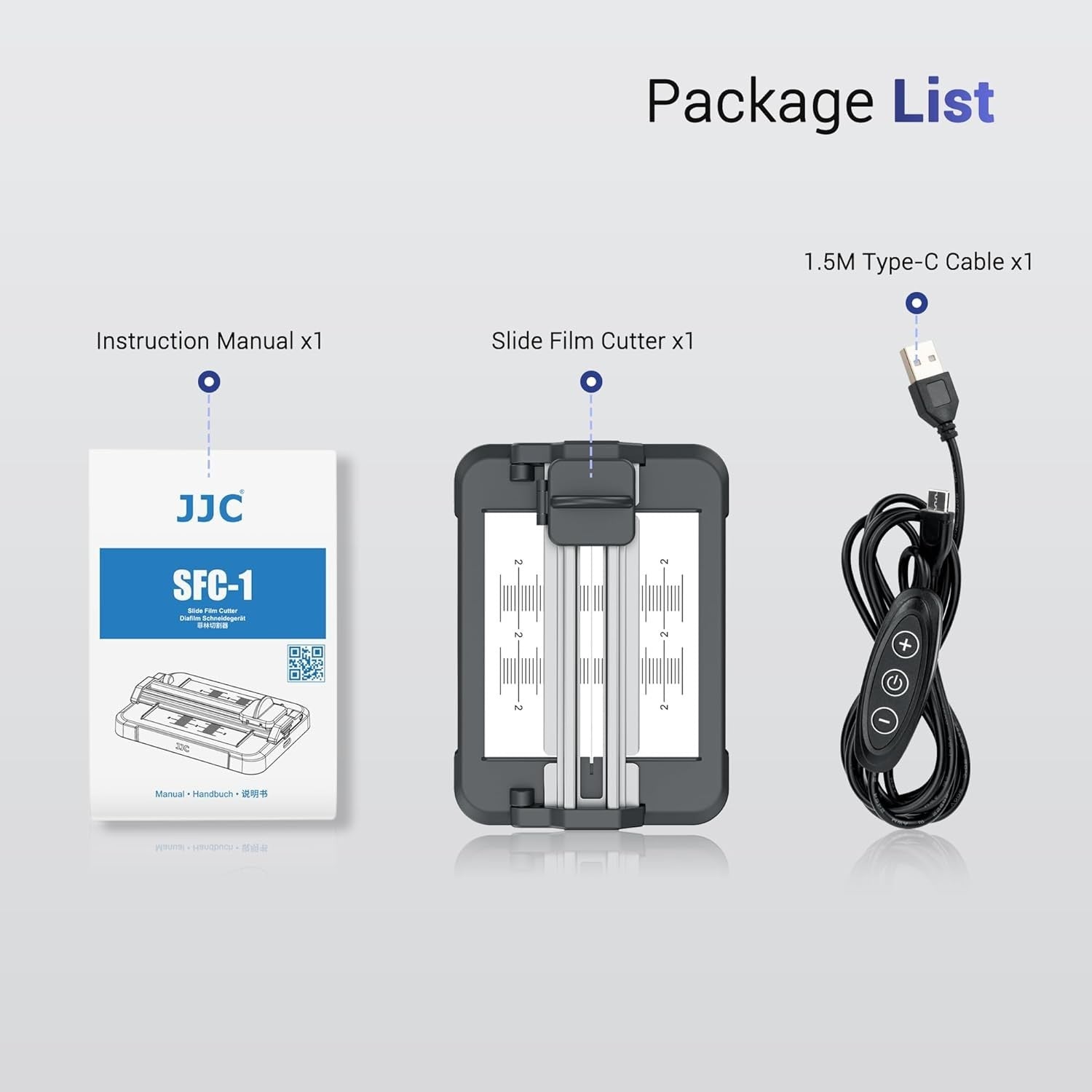 JJC Negative Slide Film Cutter for 35mm 120 Format Strip 35mm Film Trimmer USB-C