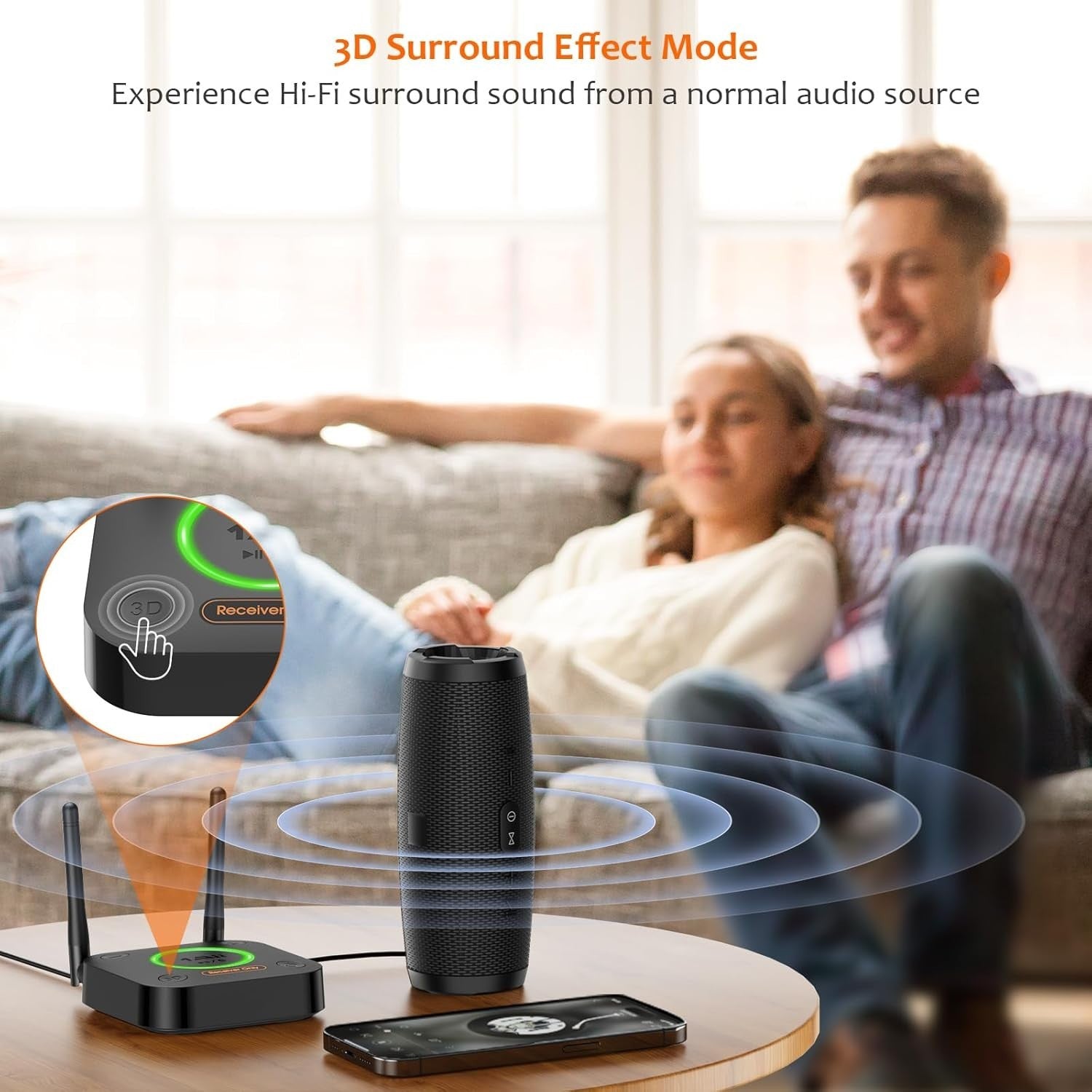 [Upgraded] 1Mii B06Pro Long Range Bluetooth Receiver Hifi Wireless Audio Adapter