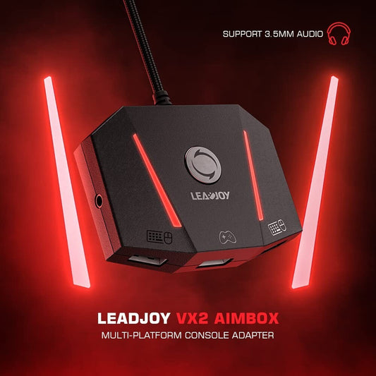 Leadjoy VX2 AimBox Keyboard Mouse Converter Adapter for PS4, Xbox, Nintendo Sw..