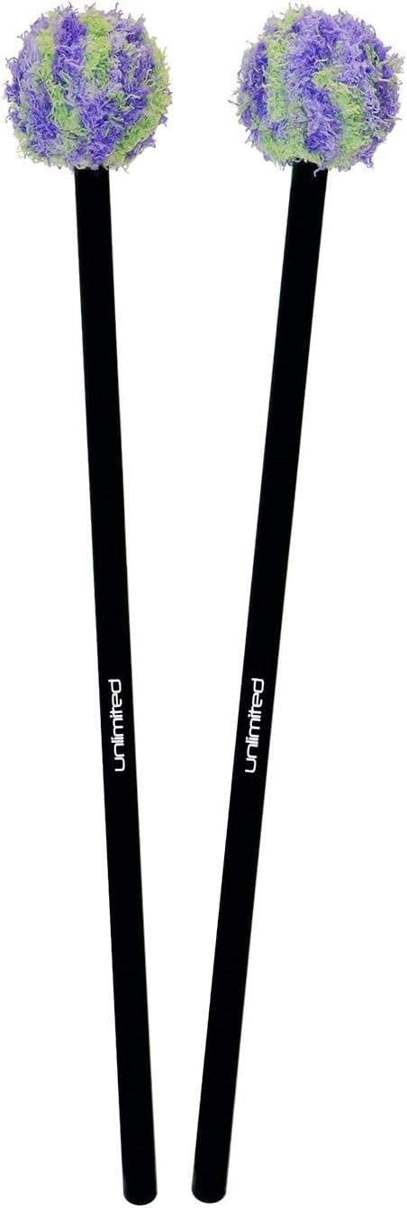 Pair of Unlimited Space Grapes Mallets 16" to 60" / Singing Bowls 10" and Larger