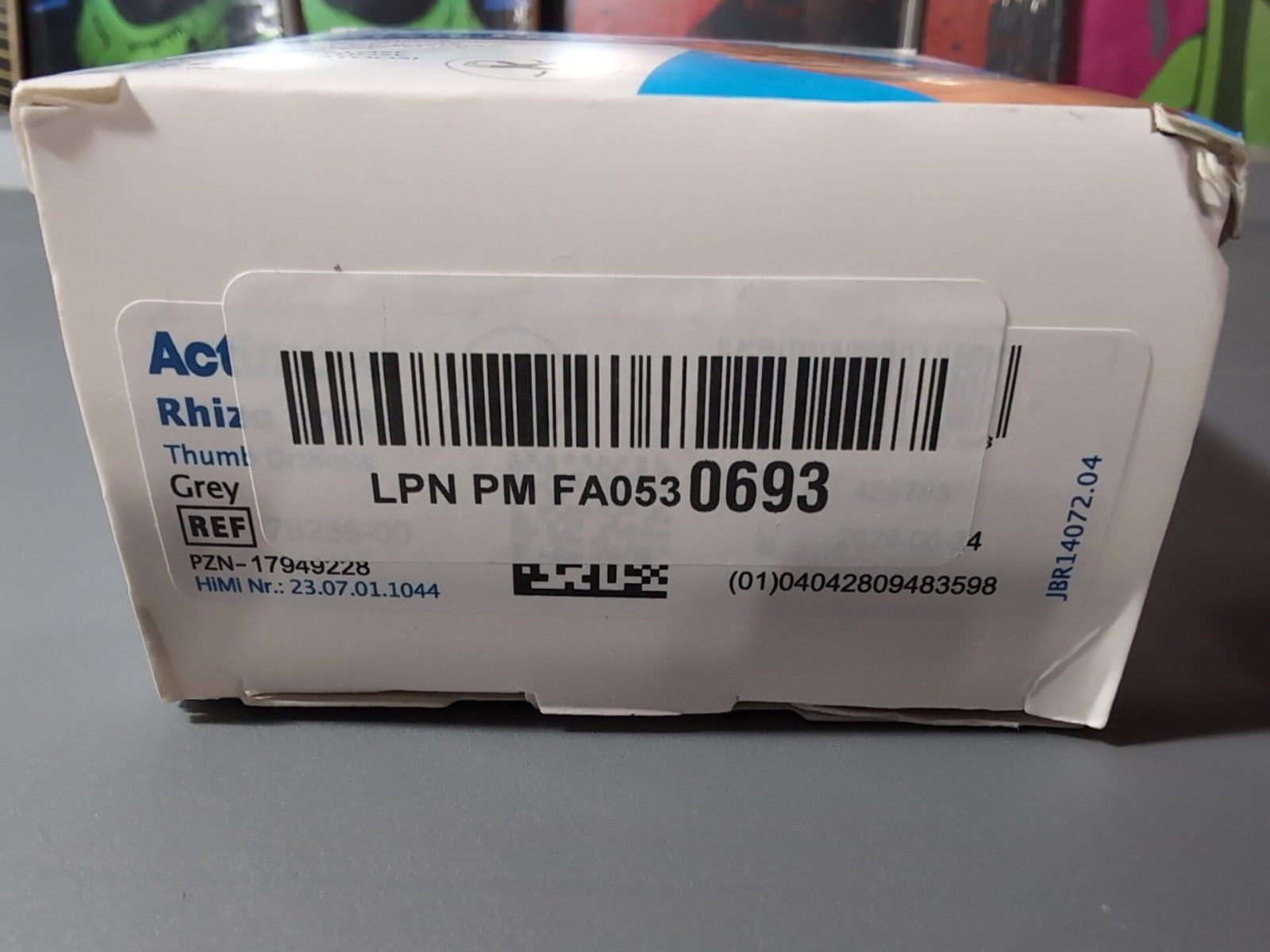 Actimove Rhizo Forte Thumb Orthosis Small Right Hand Black Brace Arthritis Suppo