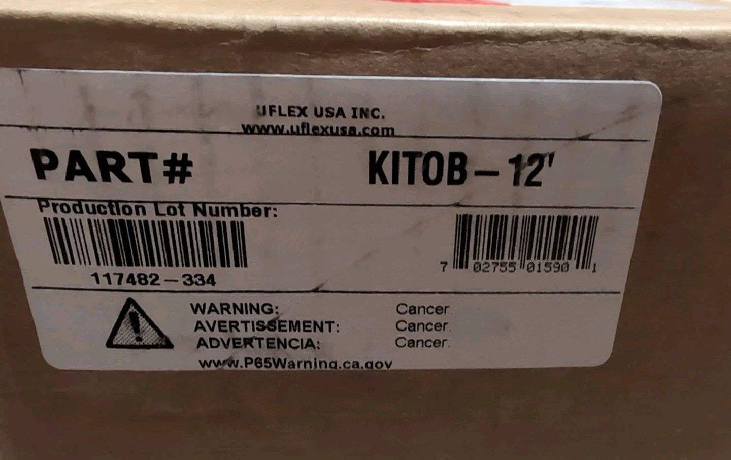 Uflex KITOB-12 Hydraulic Hose Kit 12ft for Hyco ProTech Marine Steering