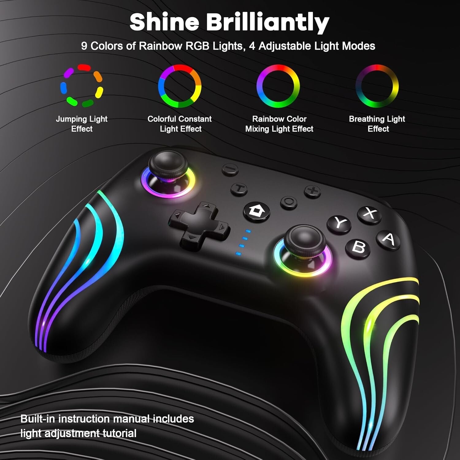 Wireless Gaming Controller Nintendo Switch CX-262 Full RGB Line Breathing LED