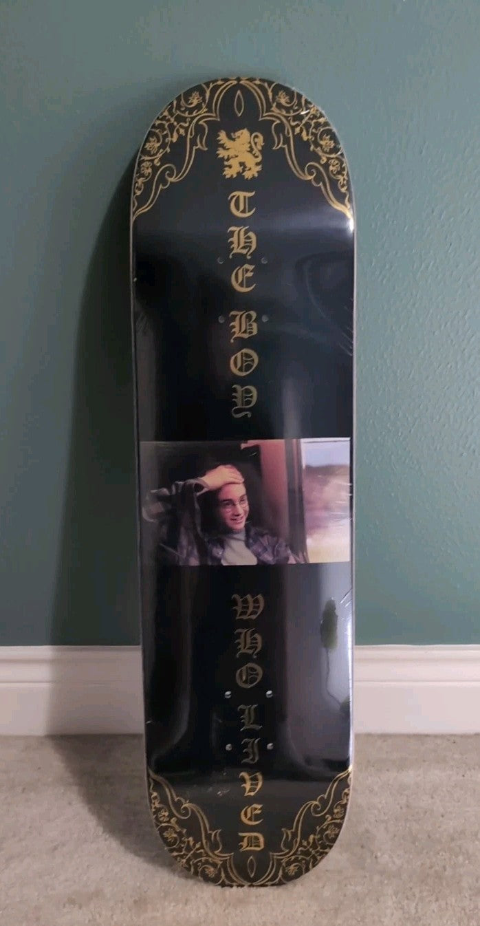 Color Bars x Harry Potter 8.38" Skateboard Deck Boy Who Lived Gold Foil