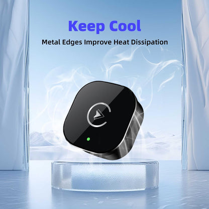 Wireless CarPlay Adapter Mini USB/Type C 5.8GHz Fast Connect for iPhone Black