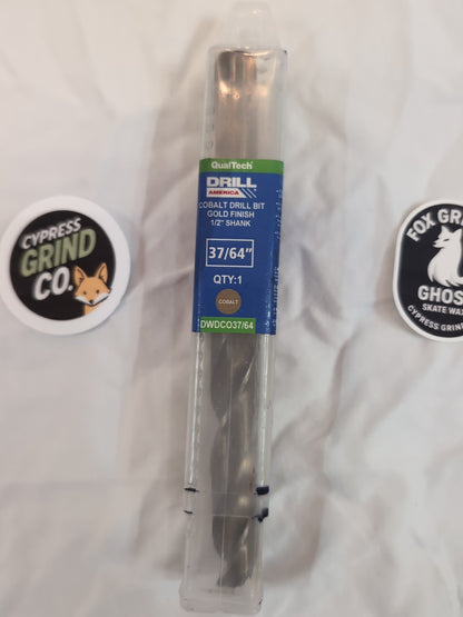 37/64 Reduced Shank Cobalt Drill Bit 1/2 Shank