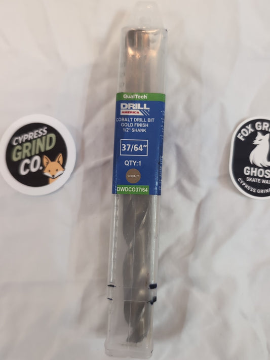 37/64 Reduced Shank Cobalt Drill Bit 1/2 Shank