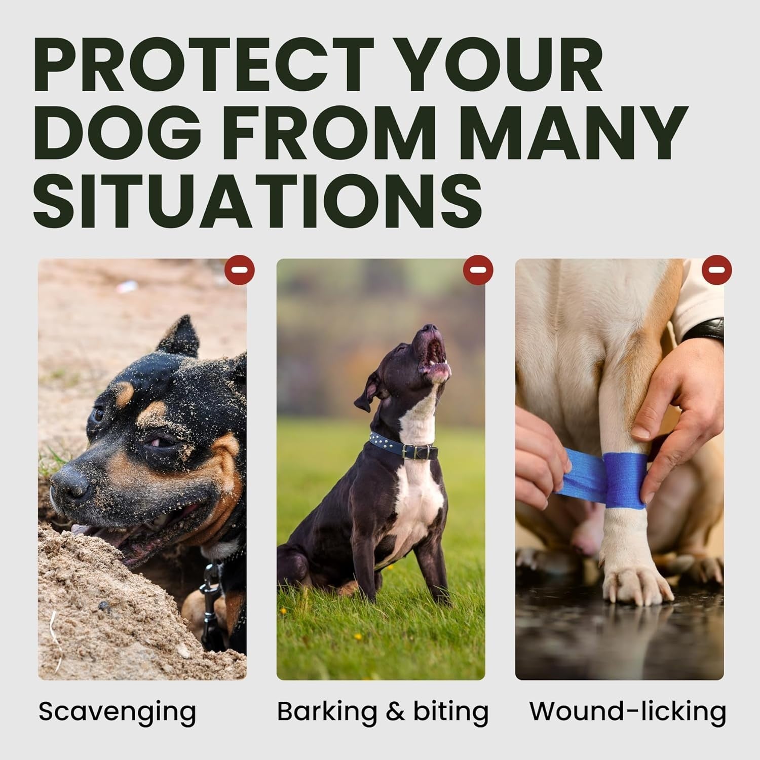 BRONZEDOG Steel Dog Muzzle for Rottweiler – Large Metal Basket w/ Leather Straps