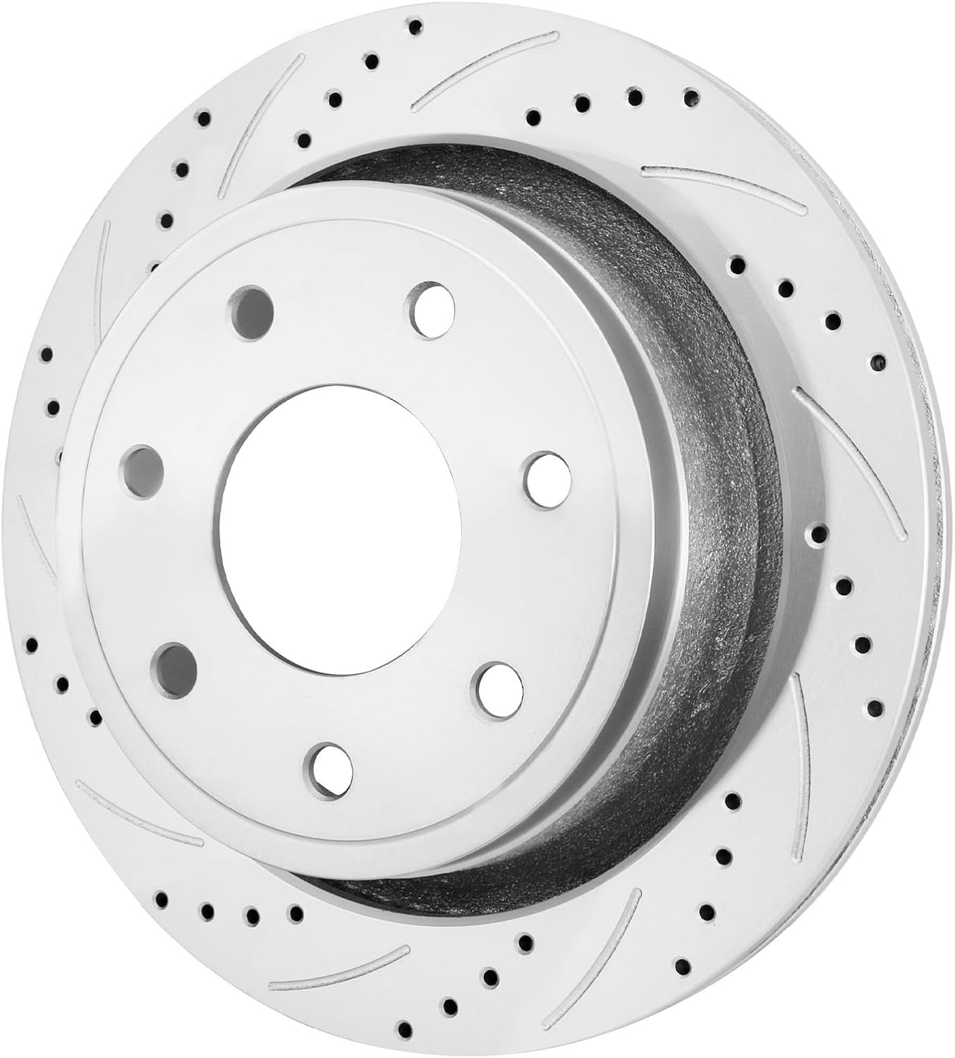 7-Lug Rear Brake Rotors & Pads Kit Geomet Drilled Slotted for 12–14 Ford F-150