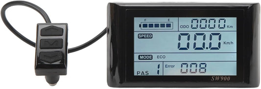 Electric Bike LCD Display Panel 5-Pin 24V/36V/48V Compatible JN Controller Light