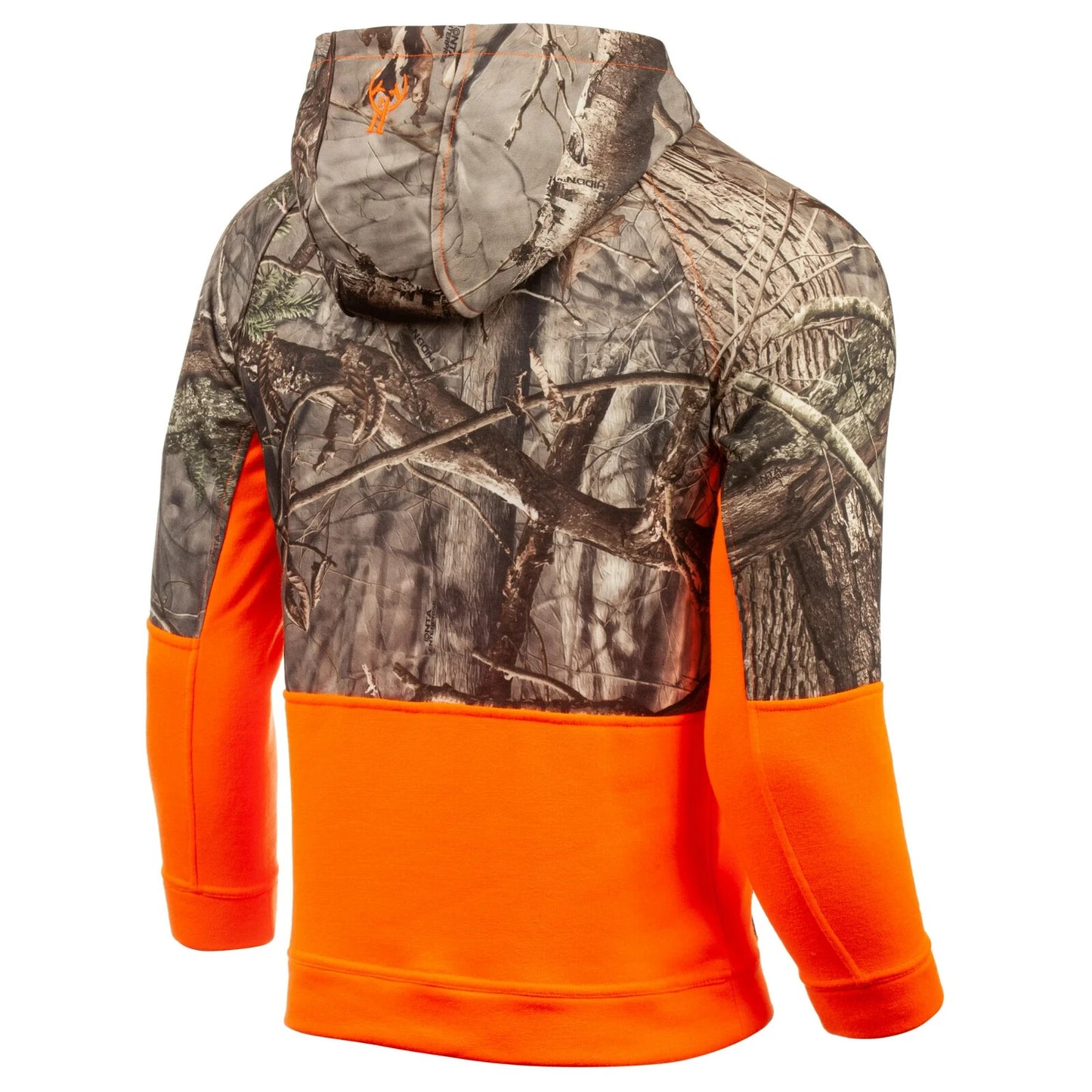 Huntworth Boys' Hidd'n Camo/Blaze Knit Jersey Hoodie Size L 14-16