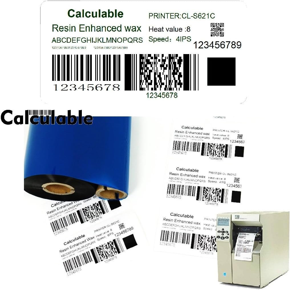4.33"x1476' Thermal Transfer Ribbon  Wax Resin CSO – 1" Core for Zebra ZT410 etc
