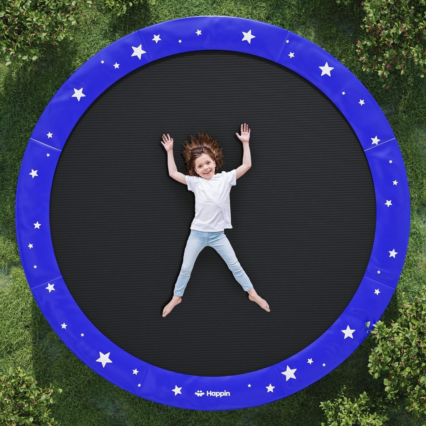 Happin Trampoline Spring Cover Super Thick Waterproof Pad Replacement 14FT Blue
