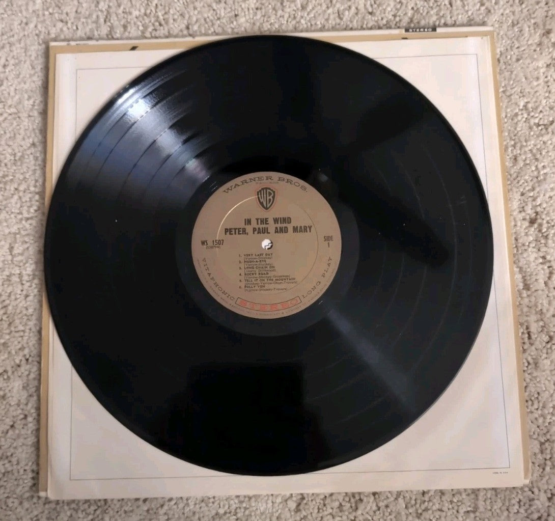 Peter Paul and Mary In the Wind  Stereo WB 1507 1963 Record Album Vinyl LP