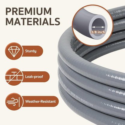 GASPRO 12ft Natural Gas Hose 3/8" ID Low Pressure Quick Connect NG Line