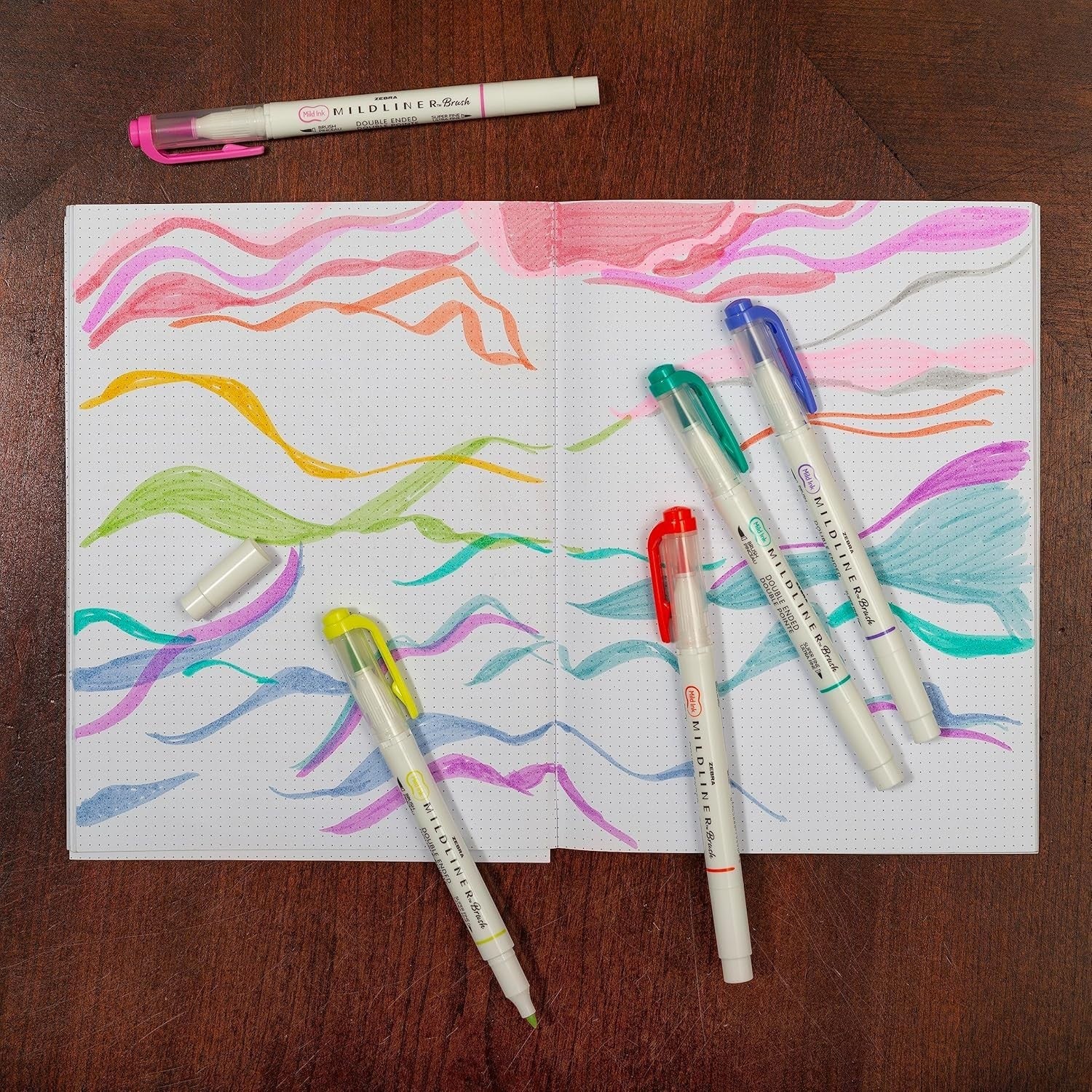 Zebra Pen Mildliner Double-Ended Brush Pen Ideal for Bible Highlighting No Bleed