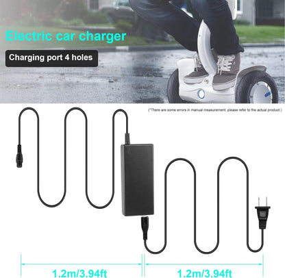 4 Prong Scooter Charger for Segway Ninebot S/S-MAX/Mini lite/Mini PRO, 63V 1.1A
