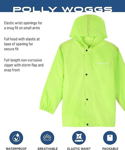 FROGG TOGGS Youth Polly Woggs Waterproof Rain Suit – Small Jacket & Pants