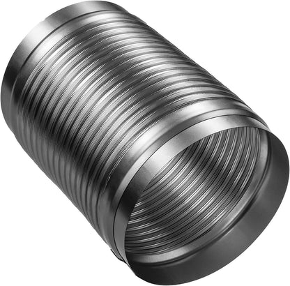 8" Flexible Aluminum Duct Connector Dryer Vent Hose w/ Steel Ends (0.82–1.64ft)