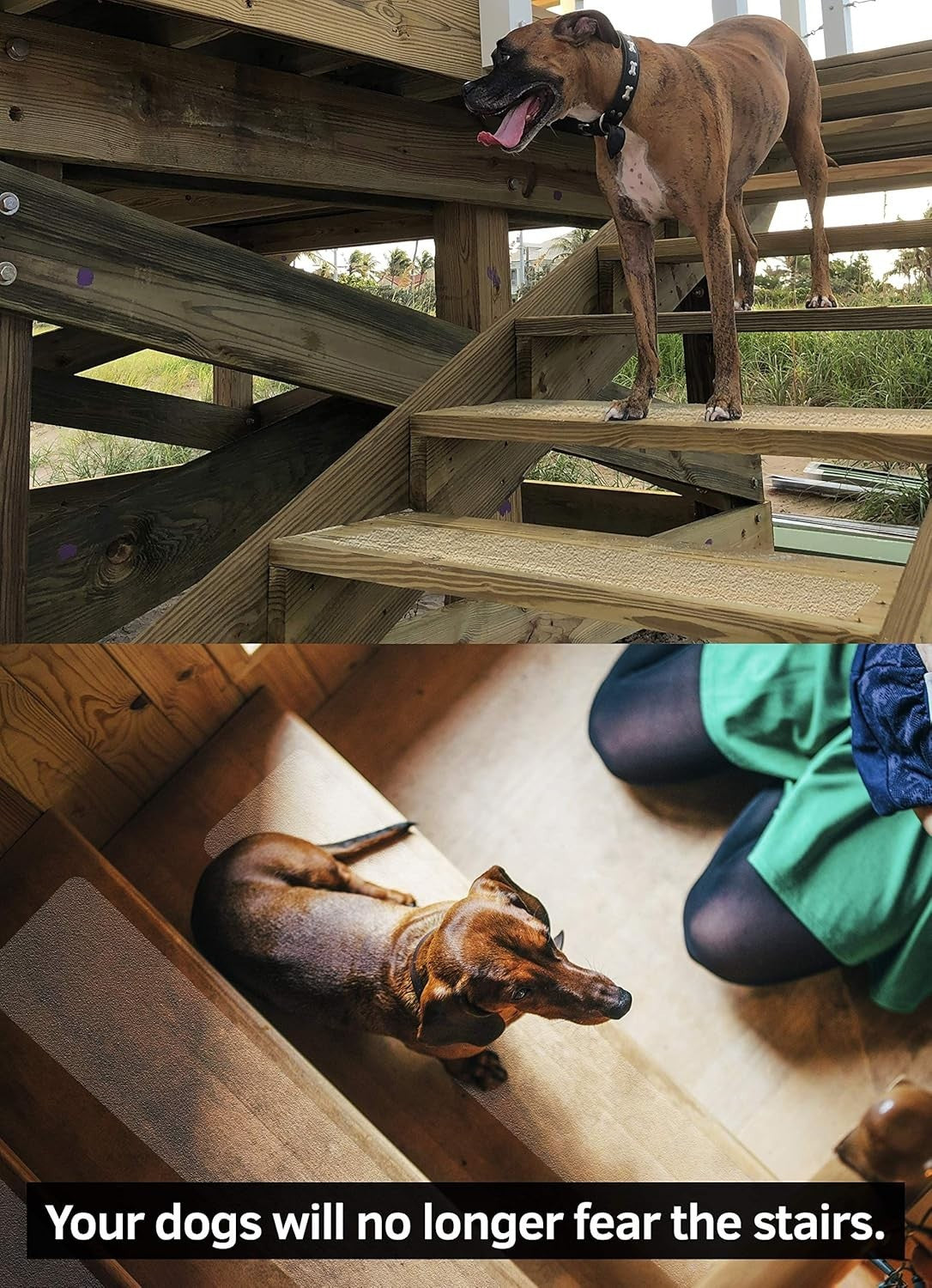 6"x30" Clear Non-Slip Stair Tread Tape 14-Pack Indoor Outdoor Safety Strips