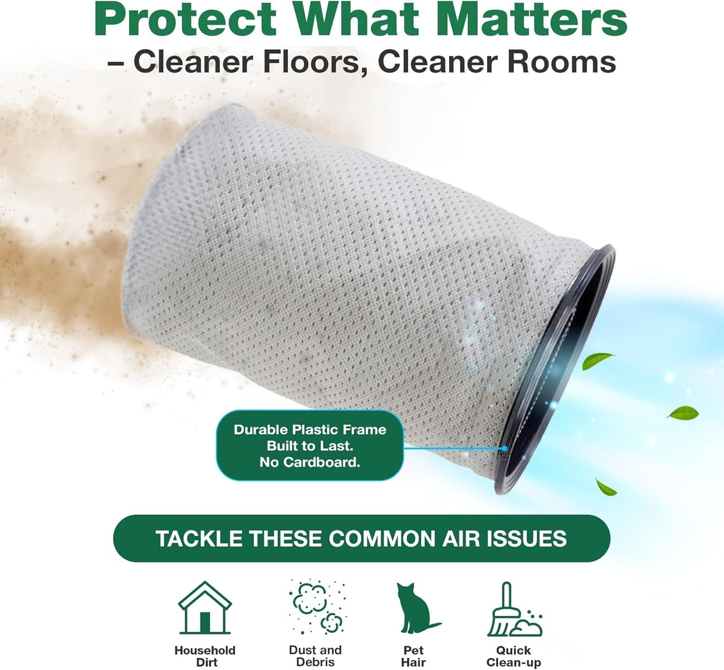 Think Crucial Replacement Reusable Cloth 10QT Vacuum Bag – Compatible 4-Pack 