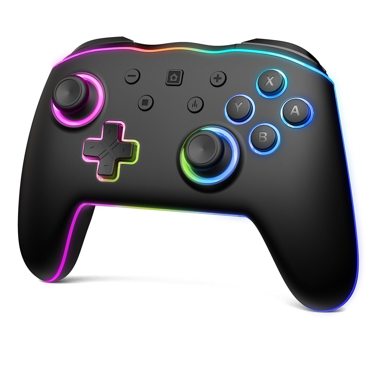 Colorful LED Pro Wireless Controller for Switch/Lite/OLED Adjustable Vibration