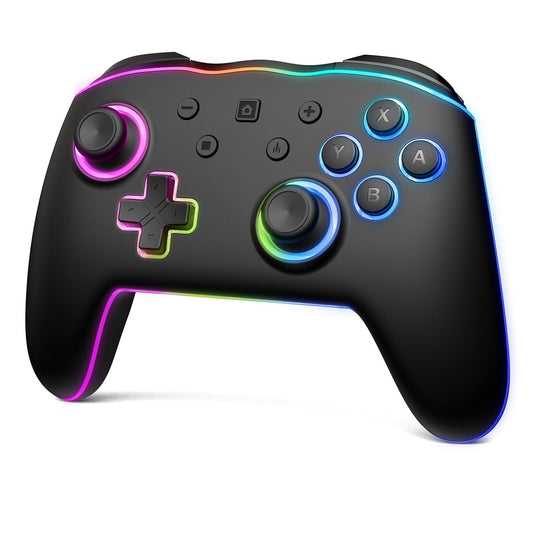 Colorful LED Pro Wireless Controller for Switch/Lite/OLED Adjustable Vibration