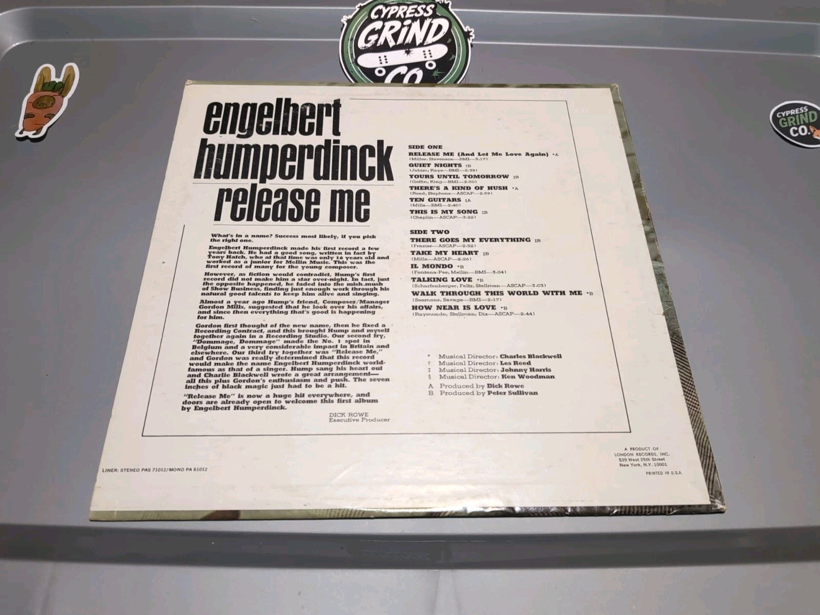 Release Me - Engelbert Humperdinck PAS 71012