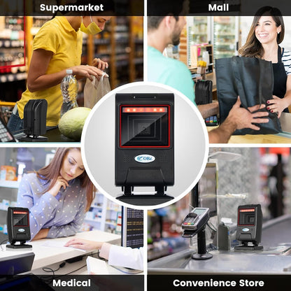 1D 2D Desktop Barcode Scanner Automatic Reader for Android Windows Computer POS