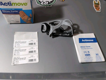 Actimove Rhizo Forte Thumb Orthosis Small Right Hand Black Brace Arthritis Suppo