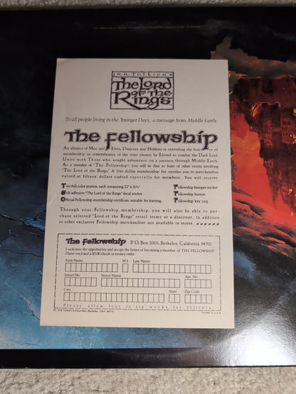 1978 Lord Of The Rings Motion Picture Soundtrack Two Record Vinyl Set LOR-1