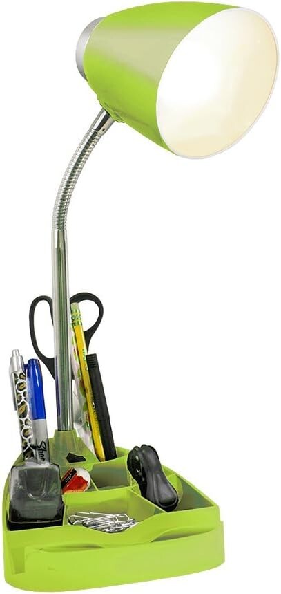 Simple Designs 18.5" Compartmental Desk Lamp - Green