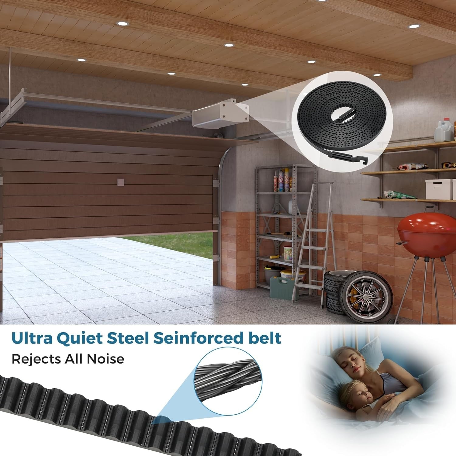 Upgrade 41A5250-2 41AB050-2 Belt for 10ft High Garage Door, 310" Garage Door NEW