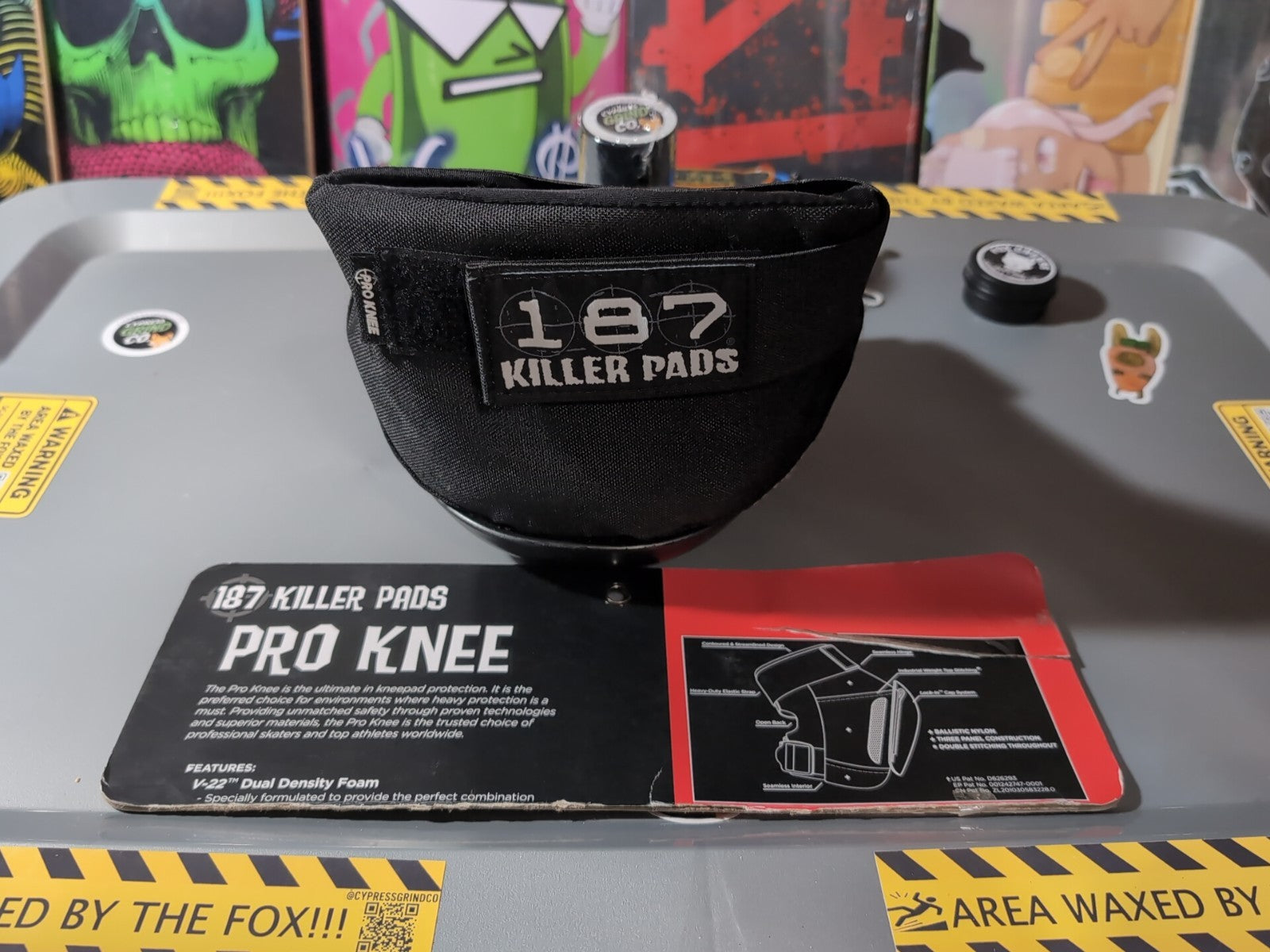 187 Killer Pads Pro Knee Pad – Medium – Black/Black – Single (New Other)