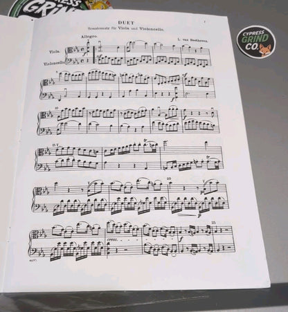 Duet for Viola and Cello by Beethoven Kalmus Edition Sheet Music