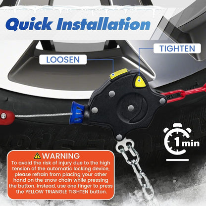Auto-Trac Snow Tire Chains HKN150 | Auto-Adjusting | SUV & Truck | Set of 2