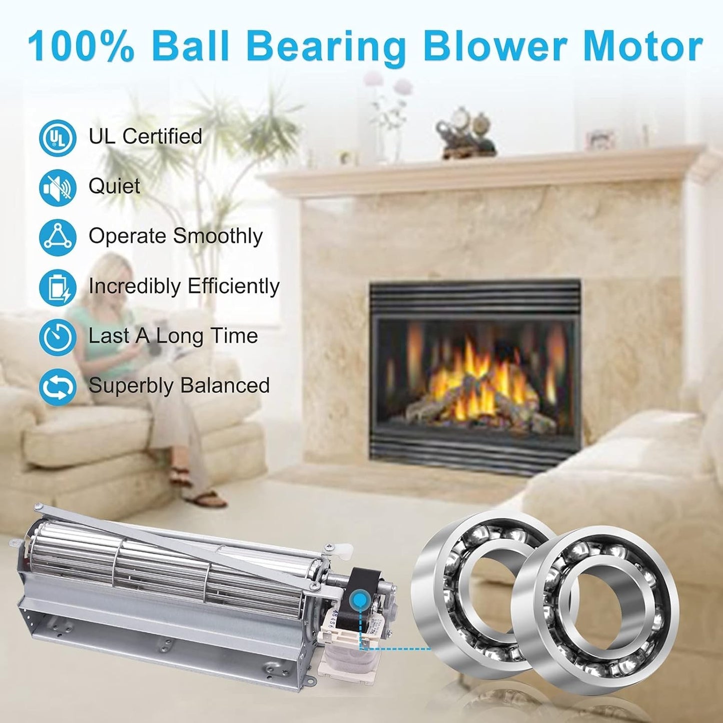 FK12 Fireplace Blower Fan Kit for Majestic, Monessen, Vermont Castings, Lennox