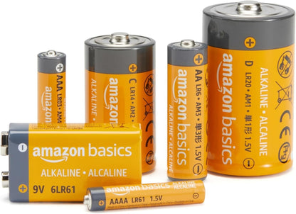Amazon Basics D Cell Batteries 24 Pack Alkaline 1.5V All Purpose Long Shelf Life