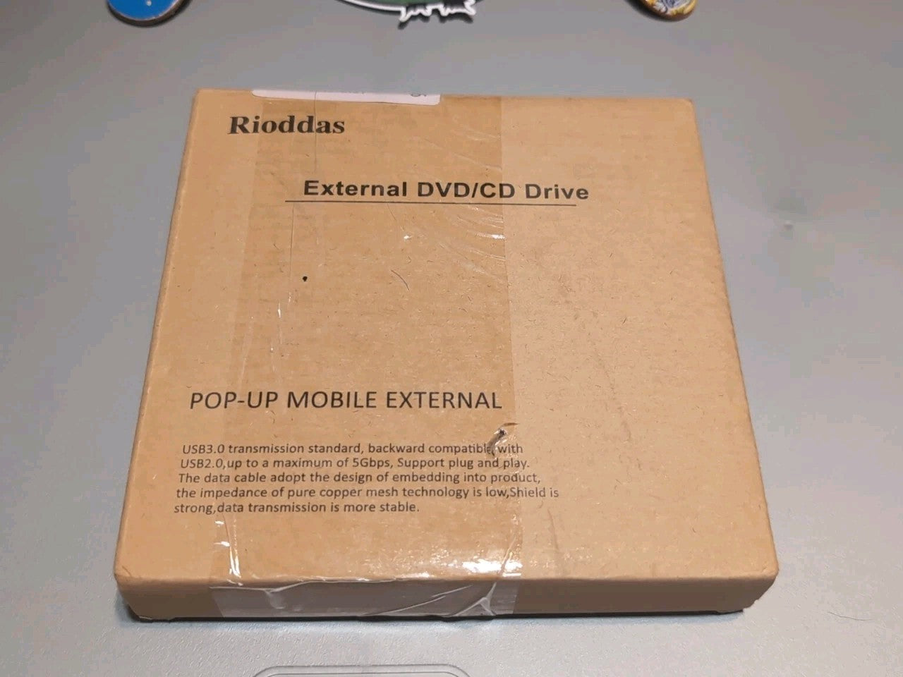 Rioddas External DVD Drive USB 3.0 Type C Portable CD DVD RW Burner Reader